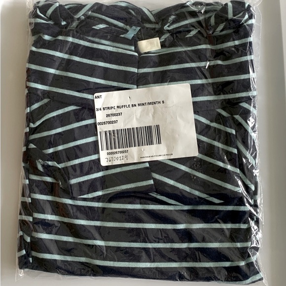 Anthropologie T-Shirt S LEIFSDOTTIR Top STRIPED VALENCE Boatneck Navy Cotton NWT - Picture 5 of 5